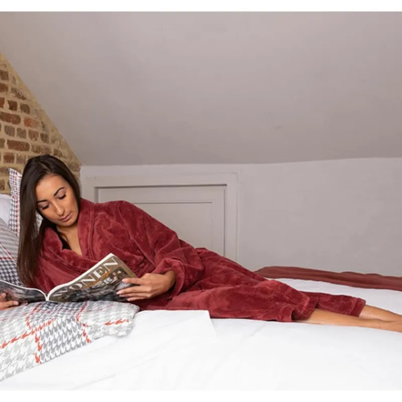 Badjas Florence bordeaux XL/XXL> Textiel|Cadeautip