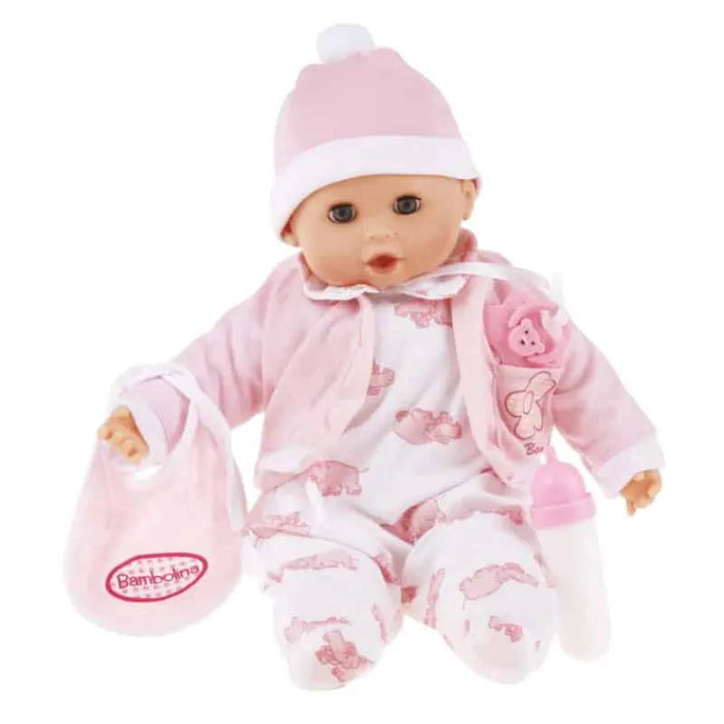 Bambolina Flora babypop met 50 Engelse woordjes> Poppen