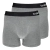 Bamboo Boxer (2 stuks) heren Grijs> Textiel