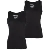 Bamboo Singlet (2 stuks) dames zwart> Textiel