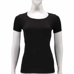 Bamboo T-shirt (2 stuks) dames zwart> Textiel