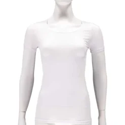 Bamboo T-shirt (2 stuks) dames wit> Textiel