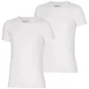 Bamboo T-shirt (2 stuks) V-hals wit> Textiel