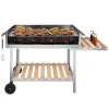 Barbecue Trolley rechthoekig RVS (98x56x85cm)> Barbecue