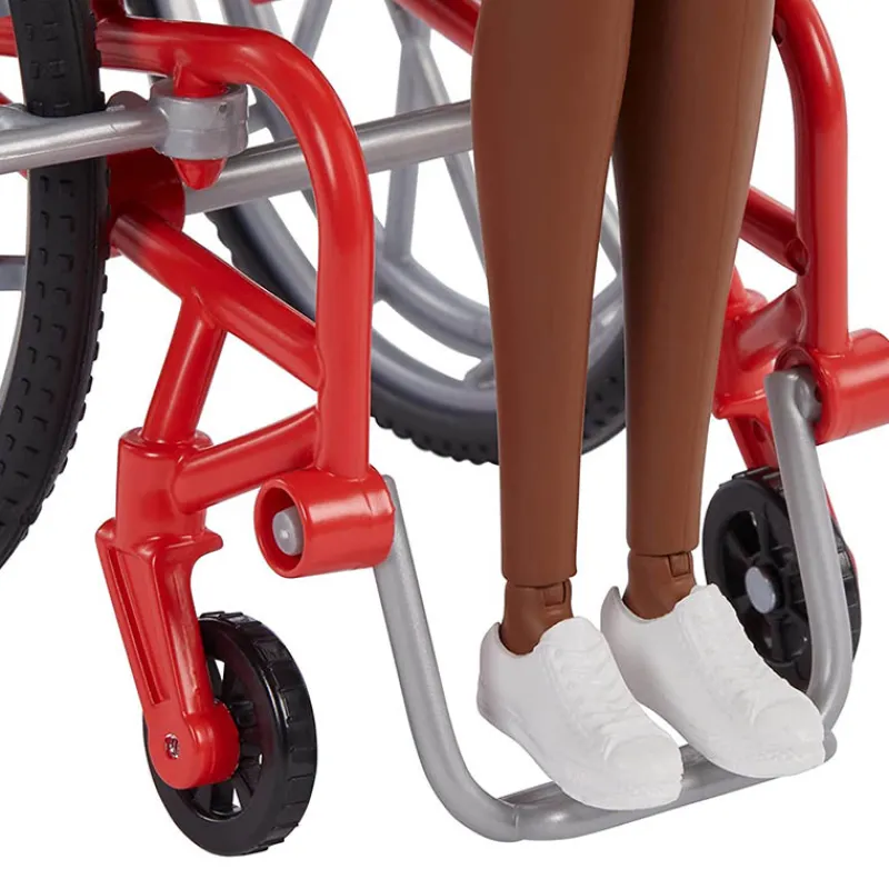 Barbie, Mattel Barbie Fashionista met rolstoel (pop 166)> Speelsets