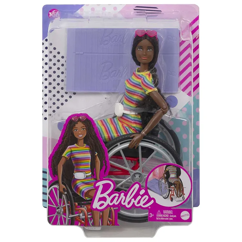 Barbie, Mattel Barbie Fashionista met rolstoel (pop 166)> Speelsets