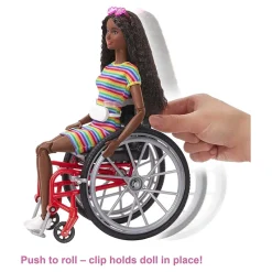 Barbie, Mattel Barbie Fashionista met rolstoel (pop 166)><noscript><img width=