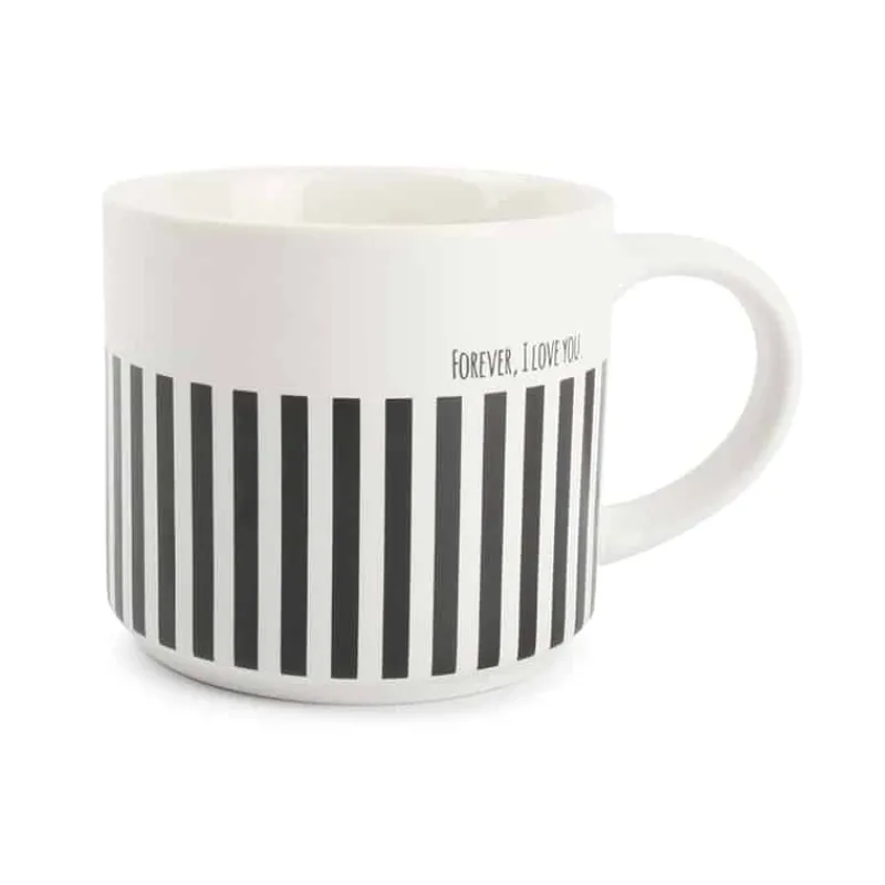 ONA Beker streepjes Amor 75cl.> Koffie & Thee|Glazen & Bekers