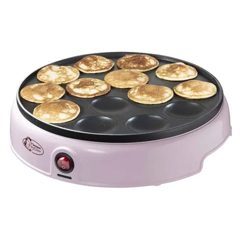 Bestron Poffertjesmaker voor 14 poffertjes (800 W) roze> Koken & Bakken|Keuken