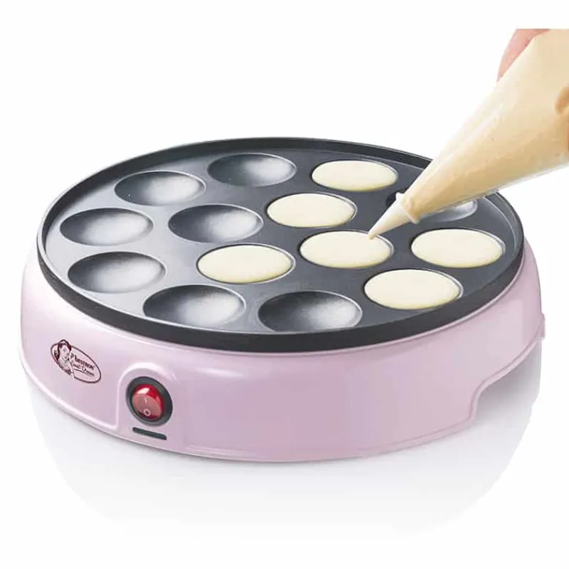 Bestron Poffertjesmaker voor 14 poffertjes (800 W) roze> Koken & Bakken|Keuken