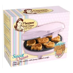 Bestron Wafelijzer wafels in diervorm (700W) roze> Koken & Bakken|Keuken