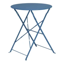 Bistroset mat blauw (tafel ø60cm)> Tuinmeubels
