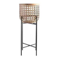 Bloempot op voet (27x27x63,5cm)> Bloemen & Planten