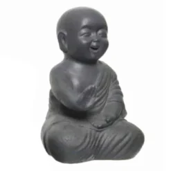 Boeddha zittend (34cm) antraciet> Decoratie