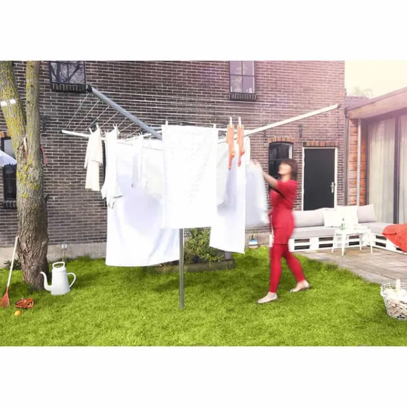 Brabantia Droogmolen Lift-O-Matic (50m) met metalen grondanker> Gereedschap