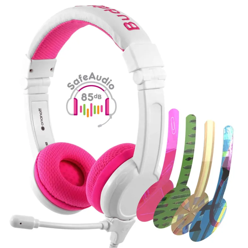 Buddyphones on ear met staafmicrofoon – roze> Pc & Electronica|Muziek & Elektronica