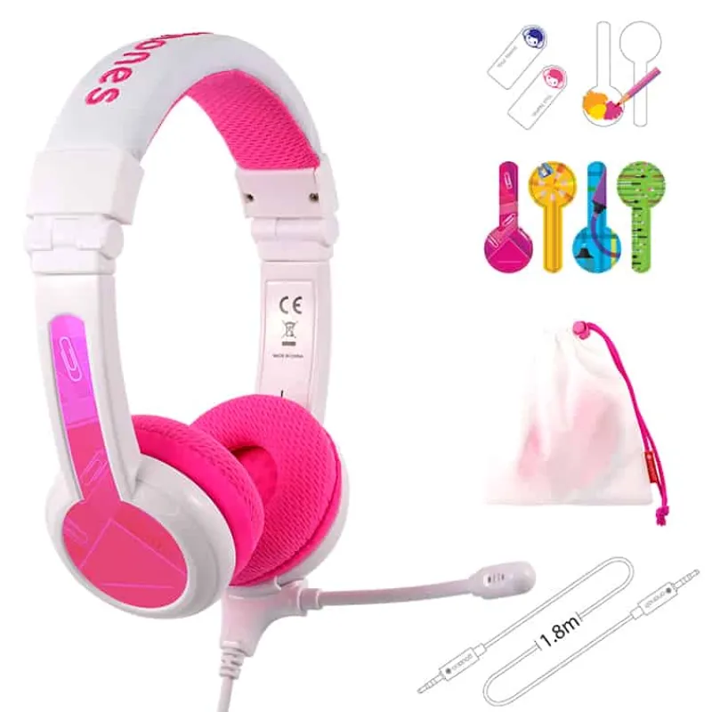Buddyphones on ear met staafmicrofoon – roze> Pc & Electronica|Muziek & Elektronica