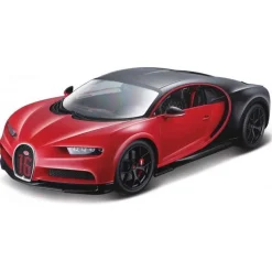 Burago Bugatti Chiron sport rood/zwart 1:18> 4 Wielen