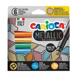 Carioca Maxi Markers (6 stuks) Metallic> Creatief