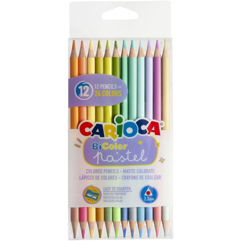 Carioca Pastel bicolor kleurpotloden (12 stuks)> Schrijven & Tekenen