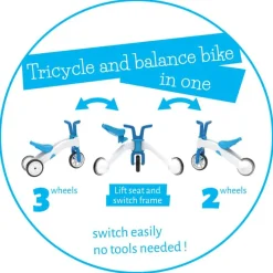 Chillafish Driewieler & loopfiets Bunzi (2 in 1) blauw></noscript> Fiets & Sport|Baby & Peuter
