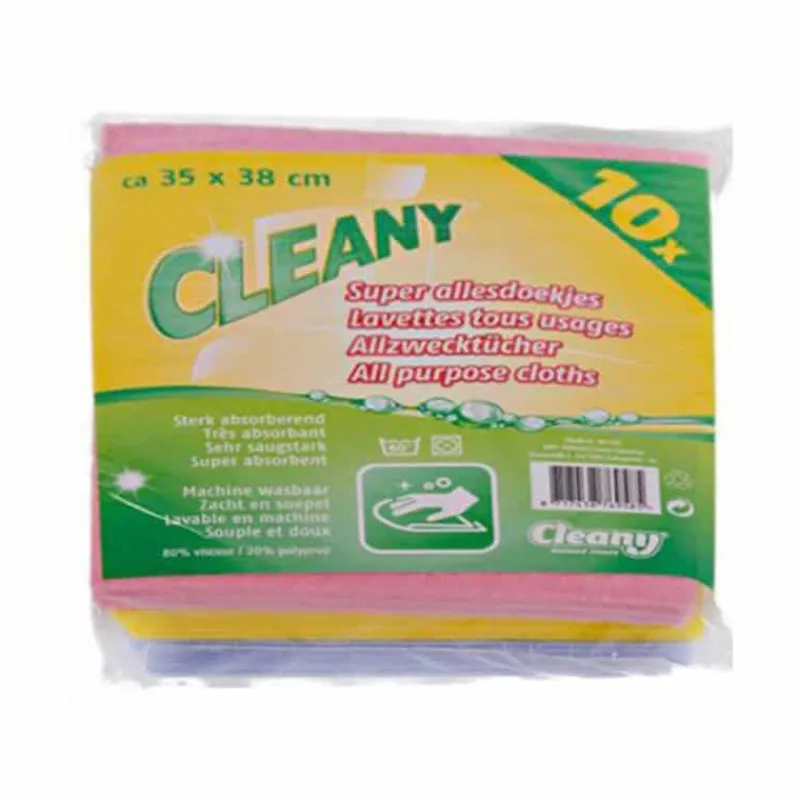 Cleany vaatdoekjes 35x38cm, 10 stuks> Poetsmateriaal