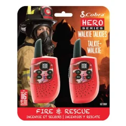 Cobra Walkie talkie Hero Fire & Rescue (2-pack) rood> Rollenspel|Muziek & Elektronica