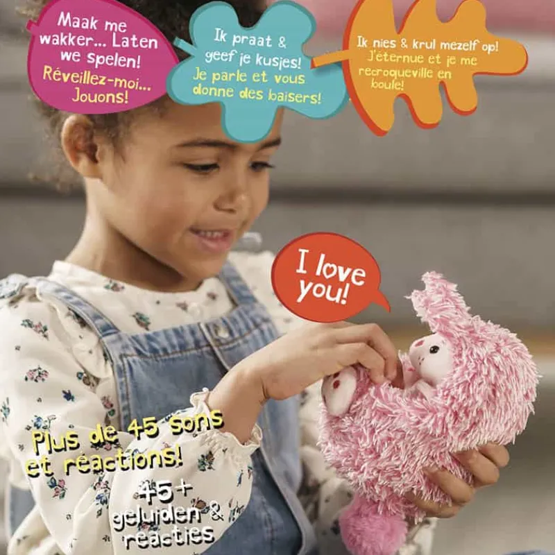 Curlimals konijn roze> Knuffels & Pluche