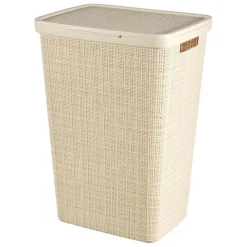 Curver wasbox 58L in jute, wit> Opbergen|Badkamer