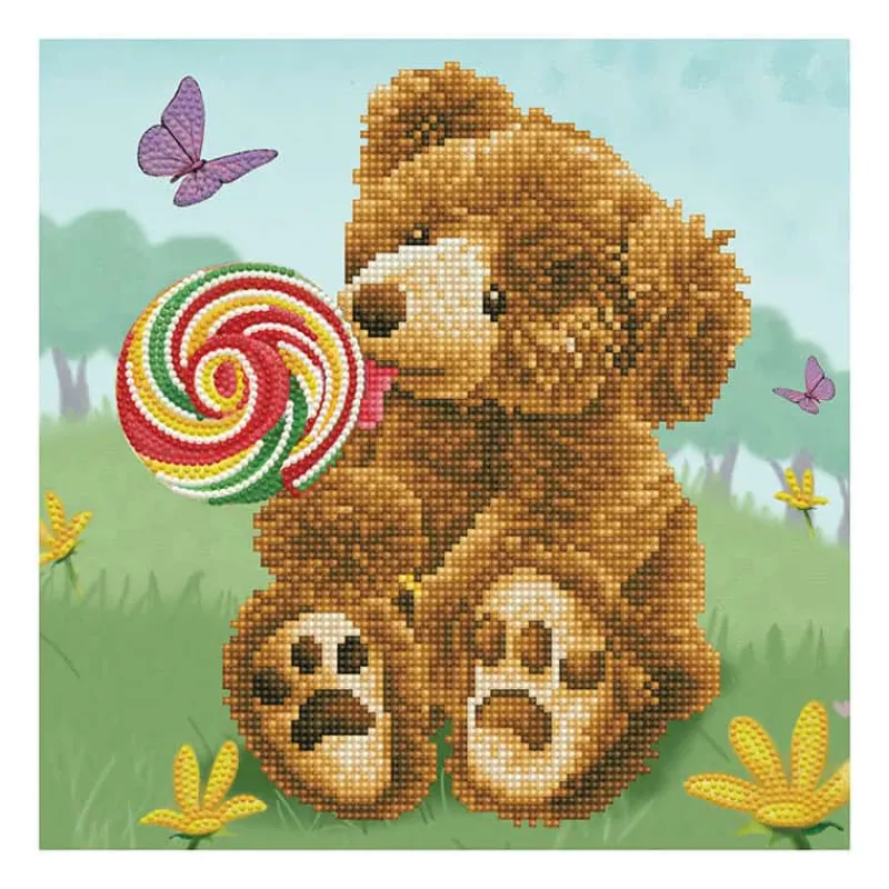 Diamond Dotz Honey Pot Bear (31x31cm)> Creatief