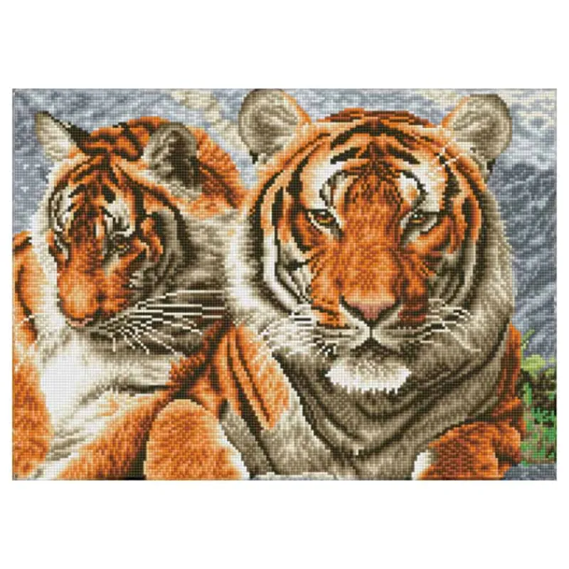 Diamond Dotz Tigers (37x52cm)> Creatief