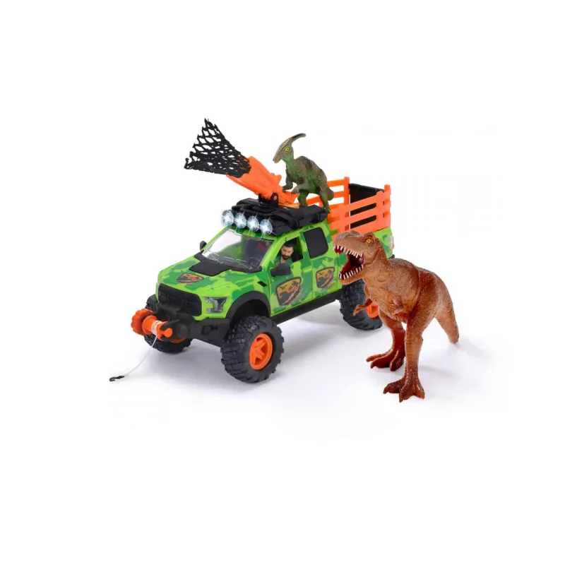 Dickie Dino Hunter Ford Raptor + acc> 4 Wielen