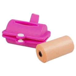 Duvo+ poepzakjes dispenser Silicone (8,2cm) grijs of roze> Hond
