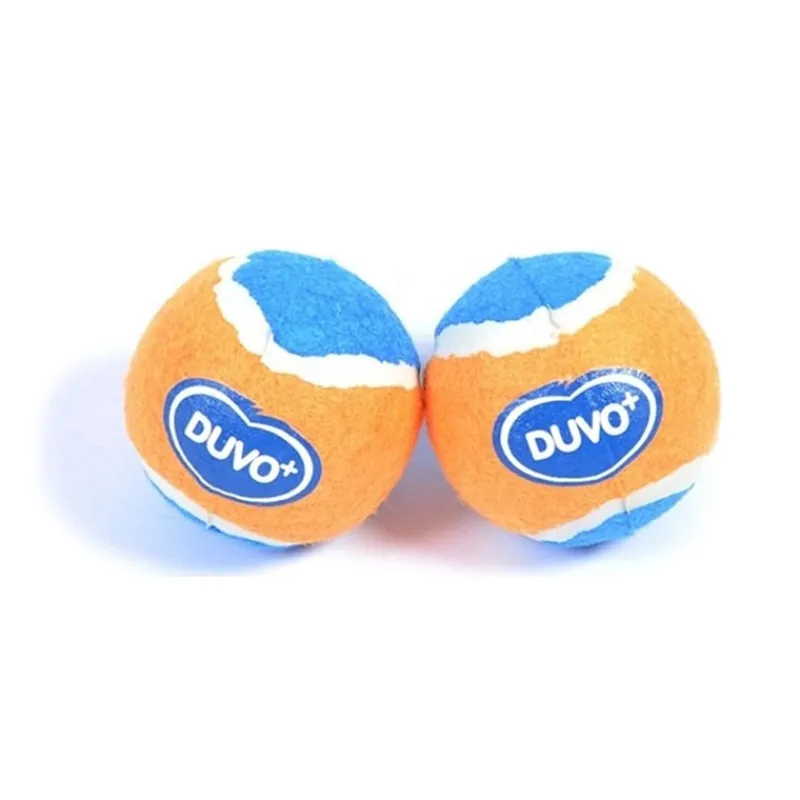 Duvo+ Tennisbal M (ø6cm) orange/blauw – 2 stuks> Hond