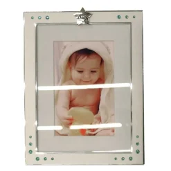 Fotokader alu/zink (10x15cm) zilver blauwe steentjes> Babymeubels