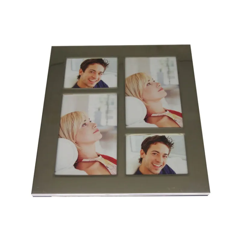 Fotokader staal 2x(10x8cm) 2x(10x15cm)> Fotokaders