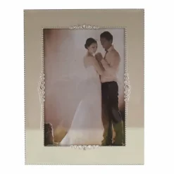 Fotokader zink/epoxy (13x18cm) wit/zilver> Fotokaders