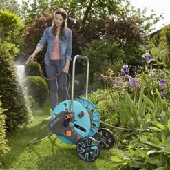 Gardena Slangenwagen Aquaroll flex met 25m 5/8 gemonteerd><noscript><img width=