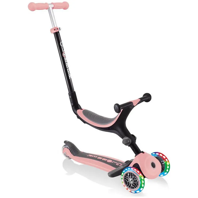 Maple Leaf Globber Go-Up met lichten, plooibaar, pastel roze> Fiets & Sport