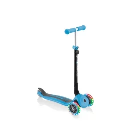 Maple Leaf Globber Go-Up met lichten, plooibaar, pastel blauw> Fiets & Sport