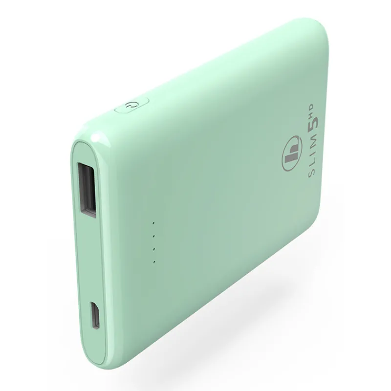 Hama Powerbank slim 5HD (5000mAh) muntgroen> Pc & Electronica
