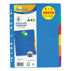 Index super 6 tabs 2+1 gratis> Bureaumateriaal
