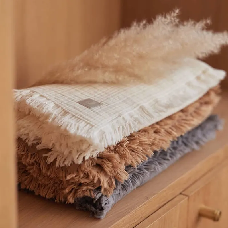 Jollein Deken muslin fringe (75x100cm)> Babypark & Bed