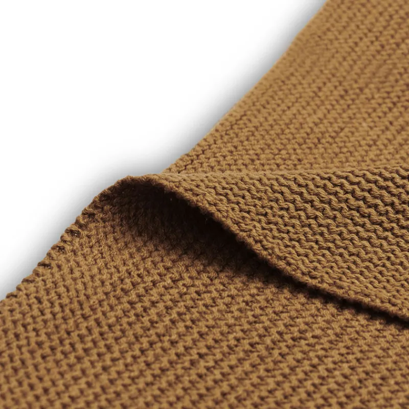 Jollein Deken (100x150cm) caramel ledikant basic knit> Babypark & Bed