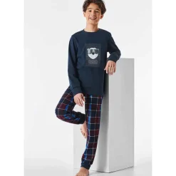 Jongens pyjama lang – 203 antraciet> Kleding