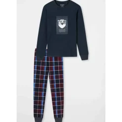 Jongens pyjama lang – 203 antraciet> Kleding