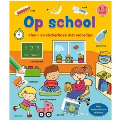 Deltas Kleur-en stickerboek met woordjes: Op school> Educatief|Educatief