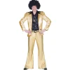 Kostuum Disco Fever broek goud> Kleding