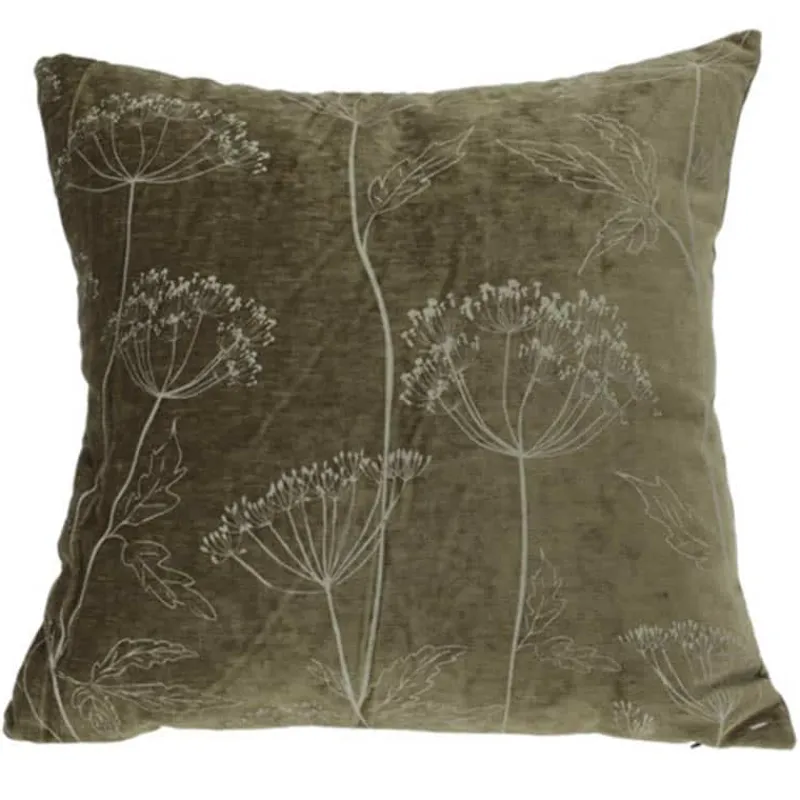 Kussen (2 ass) roestkleur of groen> Woonaccessoires