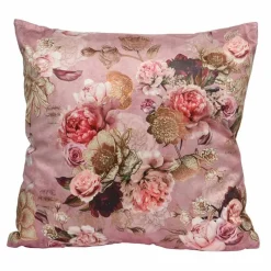 Kussen fluweel square print rose-gold ass.> Meubilair